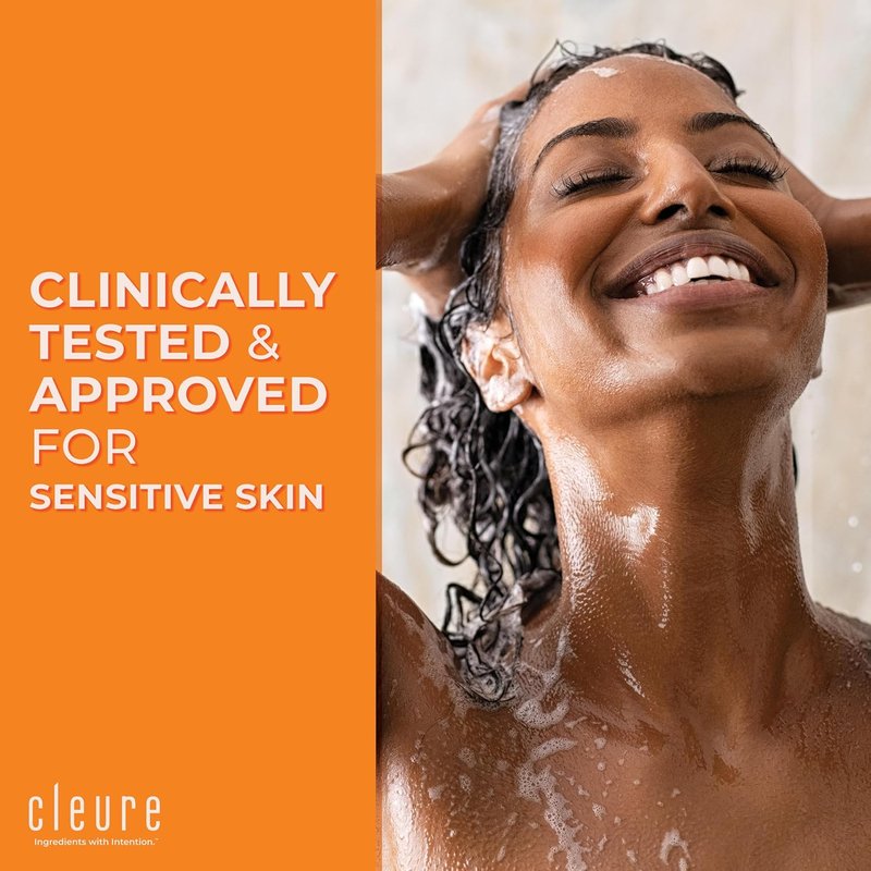 Cleure Hypoallergenic Shampoo - Volumizing Formula for Sensitive Skin | Fragrance-Free, SLS-Free, Paraben-Free (12 oz)