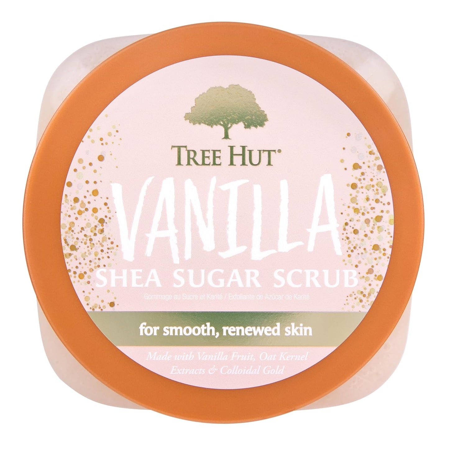 Tree Hut Vanilla Body Scrub - Exfoliating Sugar Scrub with Shea Butter & Essential Oils | 18 Oz, Vegan, Hydrating for All Skin Types