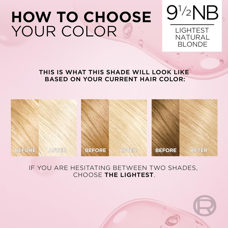 L'Oreal Paris Excellence Crème Hair Dye - Triple Care Formula for 100% Gray Coverage | 9.5NB Lightest Natural Blonde