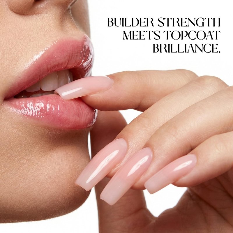 APRÉS Builder Top Gelcoat 15mL, High-Gloss Non-Wipe, HEMA & TPO-Free Self-Leveling Builder Gel for Gel-X Nail Extensions, Smooths, Strengthens & Seals Nail Art