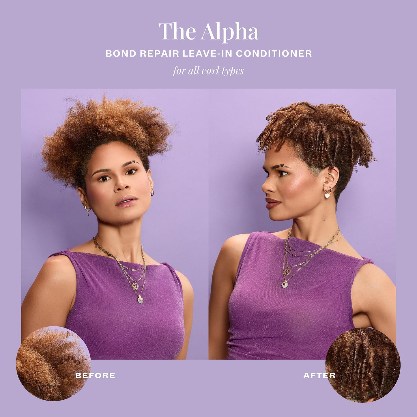 The Alpha Recoil & Curl Bond Repair Leave In Conditioner, 6 oz, Leave-In Cream for Coily, Curly, Wavy Hair, Repairs, Strengthens & Moisturizes with Vitamins & Amino Acids