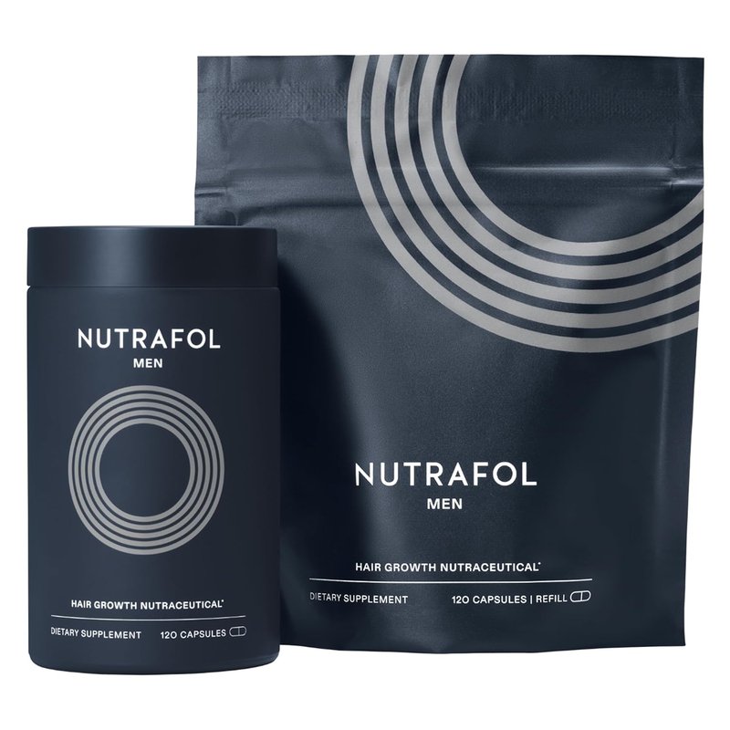 Nutrafol Men's Hair Growth Supplements - Clinically Tested for Thicker Hair | 2-Month Supply, Pack of 2