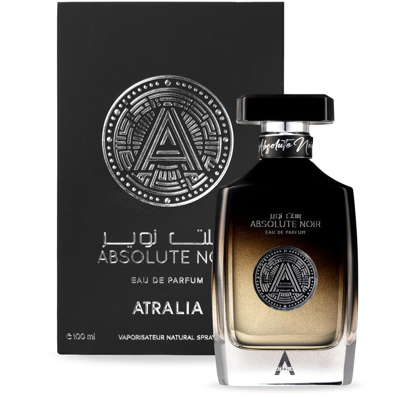 Atralia Absolute Noir Eau De Parfum for Men - Luxurious 100ml Fragrance with Bergamot & Pink Pepper Notes