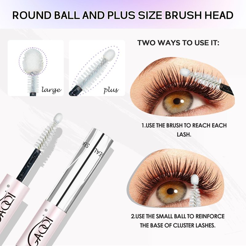 GAQQI Lash Cluster Glue + Remover Set, Lash Bond and Seal Waterproof, Long Lasting Eyelash Glue Strong Hold, Gentle Eyelash Remover for DIY Use (2Pcs Set)