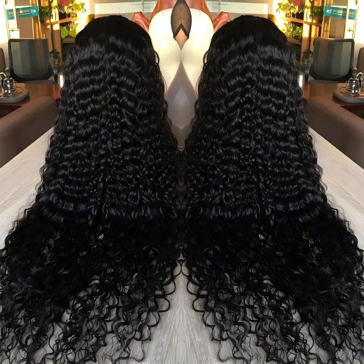 Vnrtkkn 30 Inch 13x6 HD Lace Front Wigs Human Hair 200 Density Deep Wave Lace Front Wigs for Women Glueless Wet and Wave Lace Frontal Wigs Human Hair Pre Plucked Deep Wave Wig 12A Curly Wigs