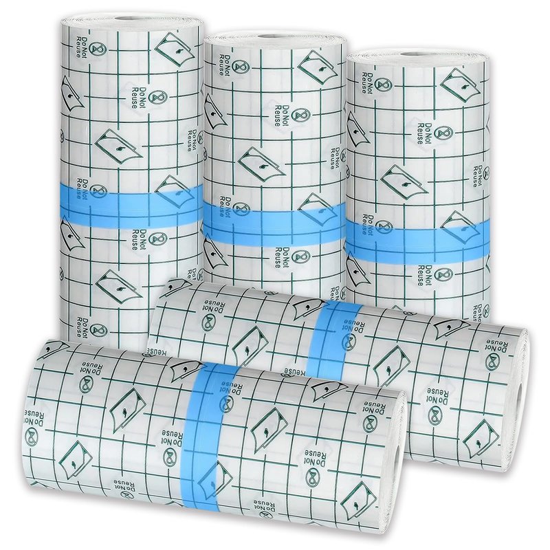 5 Rolls Tattoo Aftercare Bandage - Autdor 6"x 1 Yard Second Skin Tattoo Cover Up Patch Waterproof Tattoo Bandages Breathable Tattoo Cover Up Tape Transparent Tattoo Wrap for Protection Film