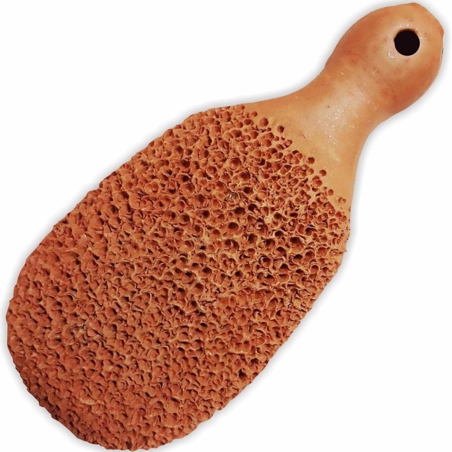 Terra-Cotta Pumice Stone for Feet - 100% Natural Callus Remover & Exfoliator, Dual-Sided Pedicure Tool