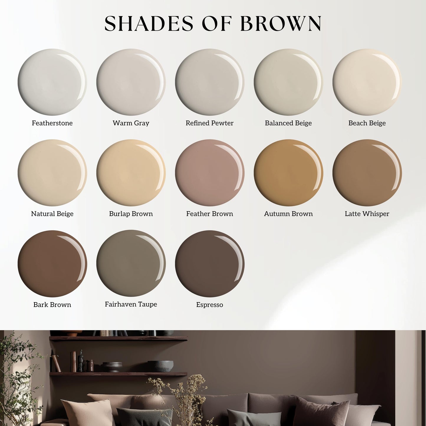 EVOLVE Interior Paint & Primer, Satin (Refined Pewter), 5 Gallon – Available in 50+ Colors, One-Coat Coverage, Excellent Hide, Low VOC, Low Odor, Washable Interior Paint