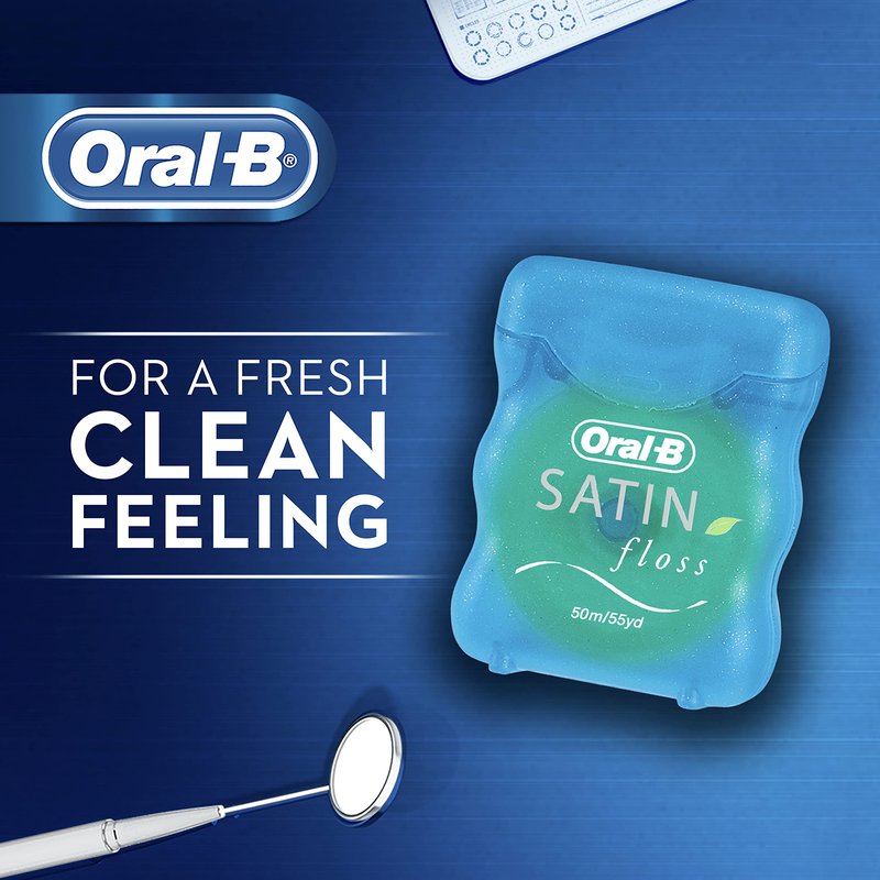 Oral B Satin Dental Floss 25m Mint