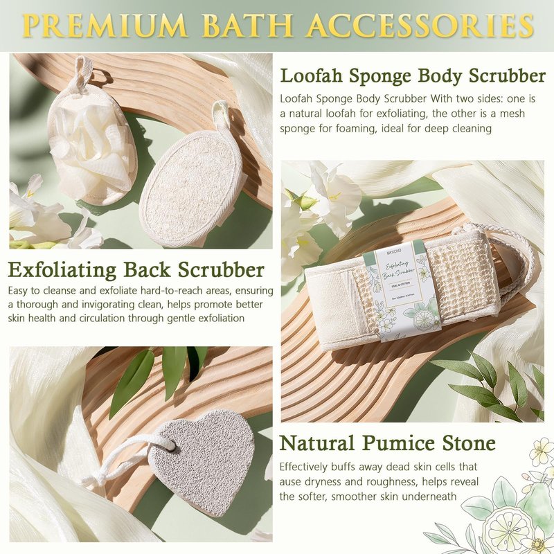 Mothers Day Birthday Gifts for Women, Bergamot Jasmine Relaxing Spa Gift Baskets for Women Self Care Package Bath Gift Set, Home Bath and Body Kit Pampering Gifts for Womens Her Mom Friend Sister Wife