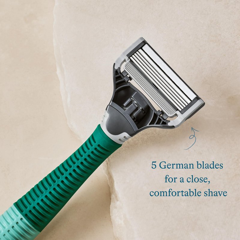 Harry's Shaving Kit for Men - Razor Handle, 9 Razor Blade Refill Cartridges, and Foaming Shave Gel - Shaving Gift Set for Him - Sage