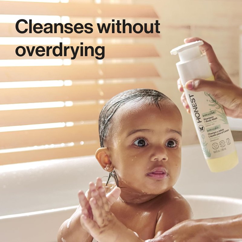 Honest Company 2-in-1 Baby Shampoo & Body Wash - Fragrance-Free, Tear-Free, Hypoallergenic, 10 fl oz