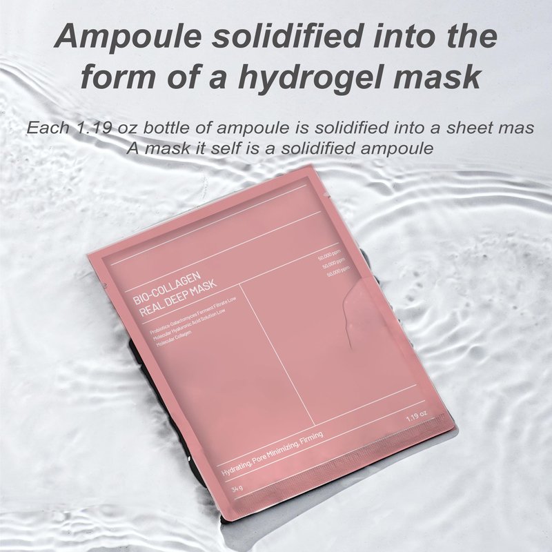 Bukamkom 8pcs Collagen Face Mask, Hydrogel Overnight Face Mask for Hydration & Soothing, Hydrogel Collagen Facial Mask, Face Masks Facial Masks Skincare