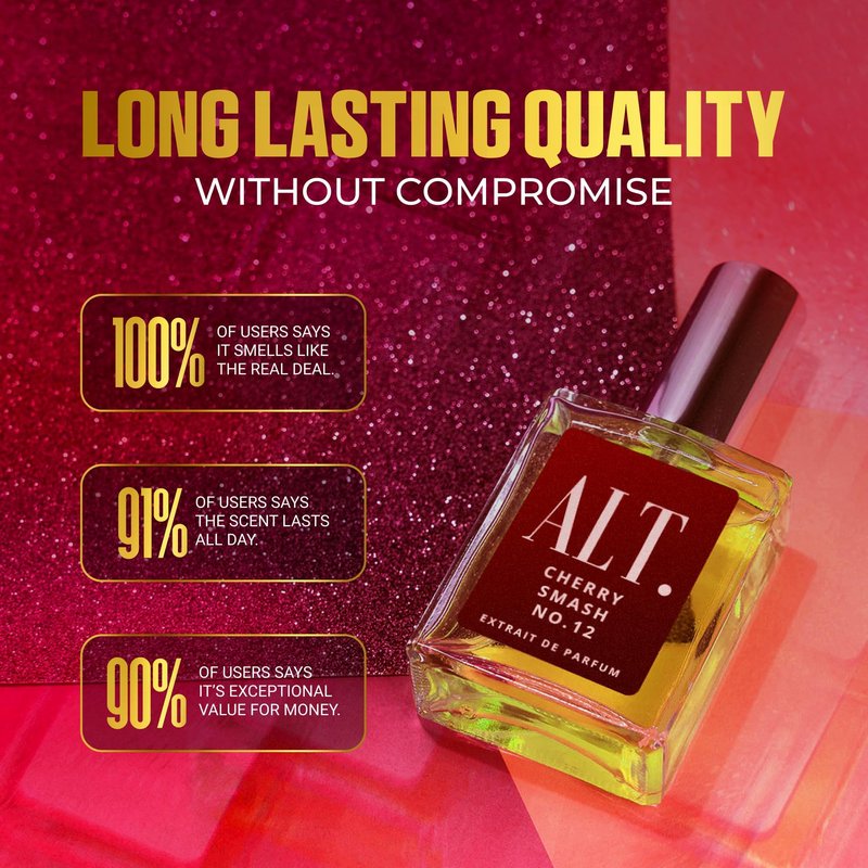 ALT. FRAGRANCES Cherry Smash No. 12, Inspired by Lost Cherry Perfume for Women & Men, Unisex Perfume, Extrait de Parfum, Long Lasting Scent, 60ml