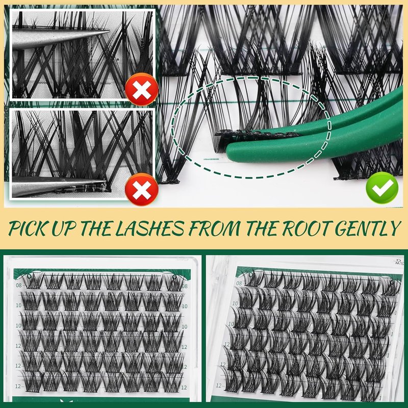 Lash Clusters - 96pcs C Curl Individual Lashes | Soft & Comfortable DIY Eyelash Extensions 8-18mm