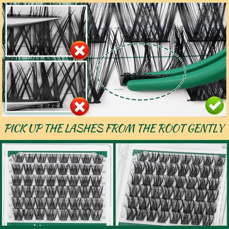 Lash Clusters,96 Pcs Cluster Lashes D Curl 10-18MIX DIY Lash Extensions Eyelash Clusters,KEYYOU Volume Wispy Individual Lashes Soft&Comfortable Easy DIY at Home(Y01,D-10-18MIX)