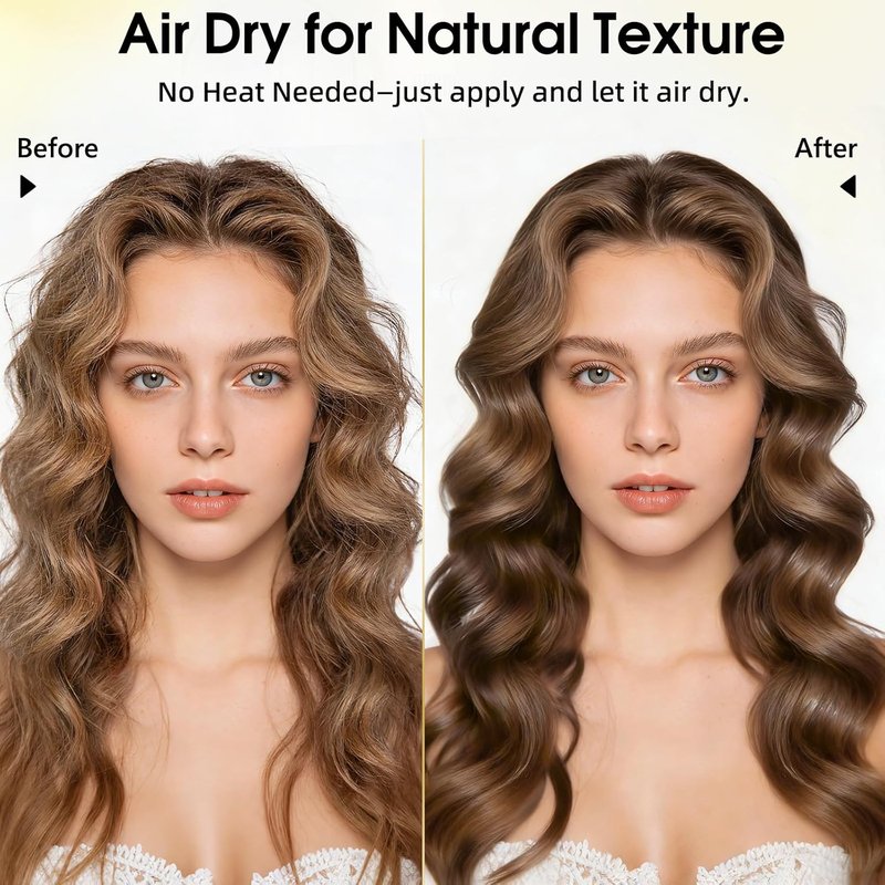 Air Dry Cream for Hair - No-Heat Styling to Smooth Frizz | 4 Fl Oz, Effortless Air-Dried Look