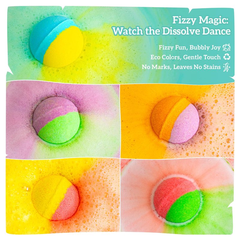 RelaxRose Bath Bomb Gift Set – 10 Handmade Bath Bombs with Natural Ingredients, 5 Aromatic Scents, Relaxing Spa Bombs for Women, Men, and Kids, Best Birthday Gifts for Stress Relief and Relaxation