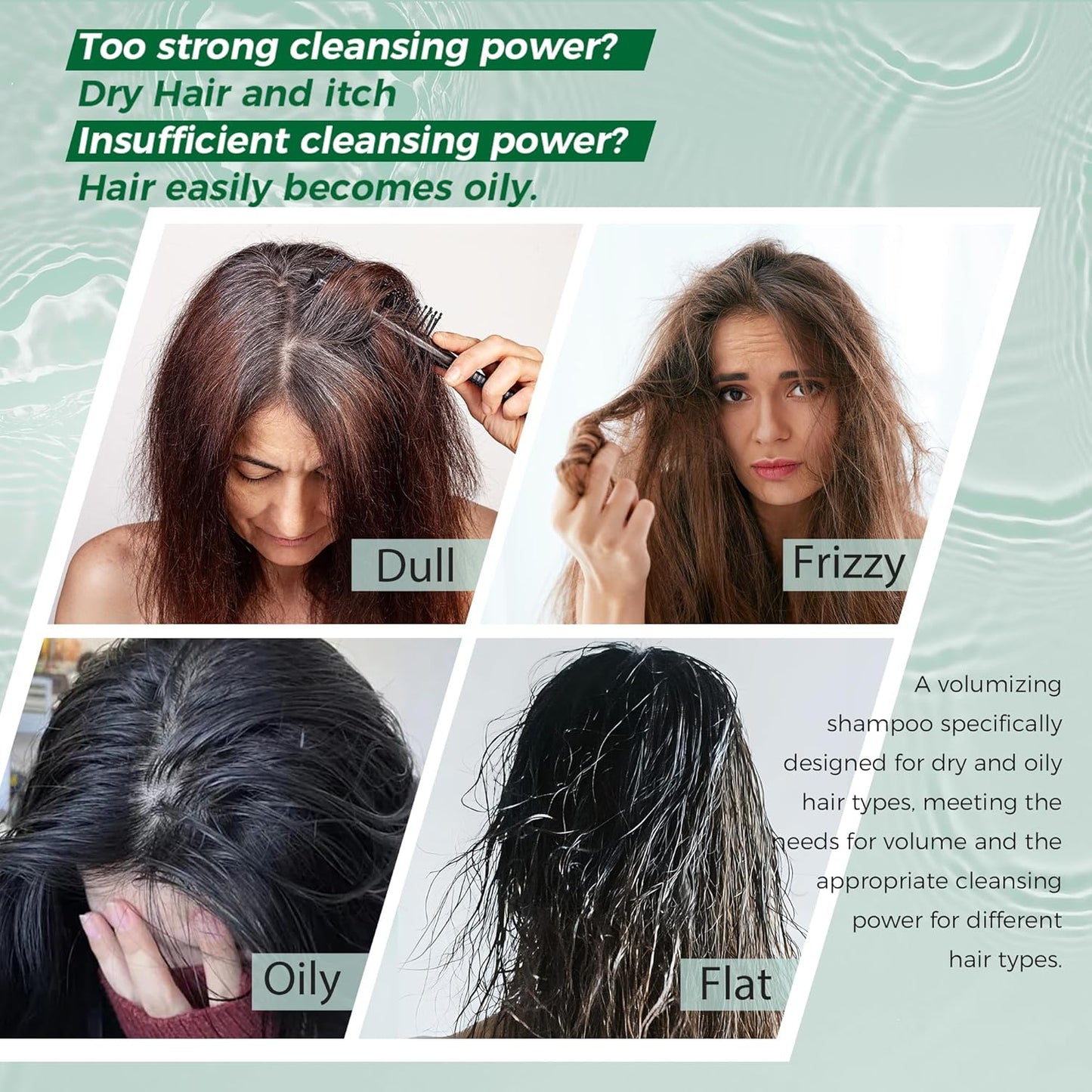 Volumizing Shampoo for Fine Oily Hair - Adds Long-Lasting Volume & Shine | Biotin & Ginger Root Extract, 240ml/8.11oz