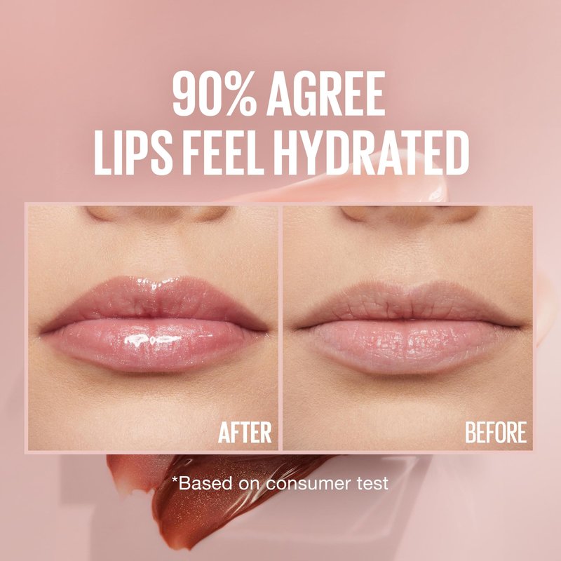 Maybelline Lifter Gloss, Hydrating Lip Gloss with Hyaluronic Acid, Moon, Nude Pink, 0.18 Ounce