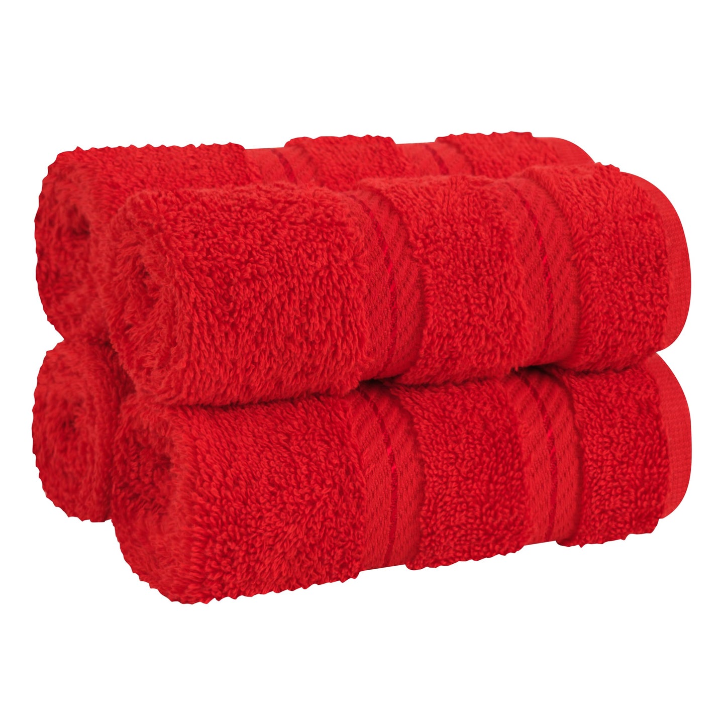 American Soft Linen Luxury Washcloths for Bathroom, 600 GSM 100% Cotton 4 Piece Turkish Wash Cloth Set, 13x13 in Soft Rags for Body and Face, Red Washcloths