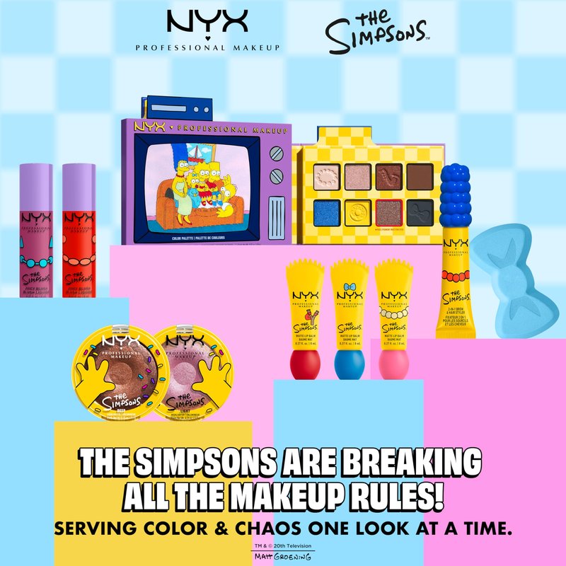 NYX PROFESSIONAL MAKEUP Marge Simpson Mega Glue, 2-in-1 Eyebrow Gel & Hair Taming Wand With Slick and Strong Hold, The Simpsons Collaboration, Vegan & Cruelty-Free