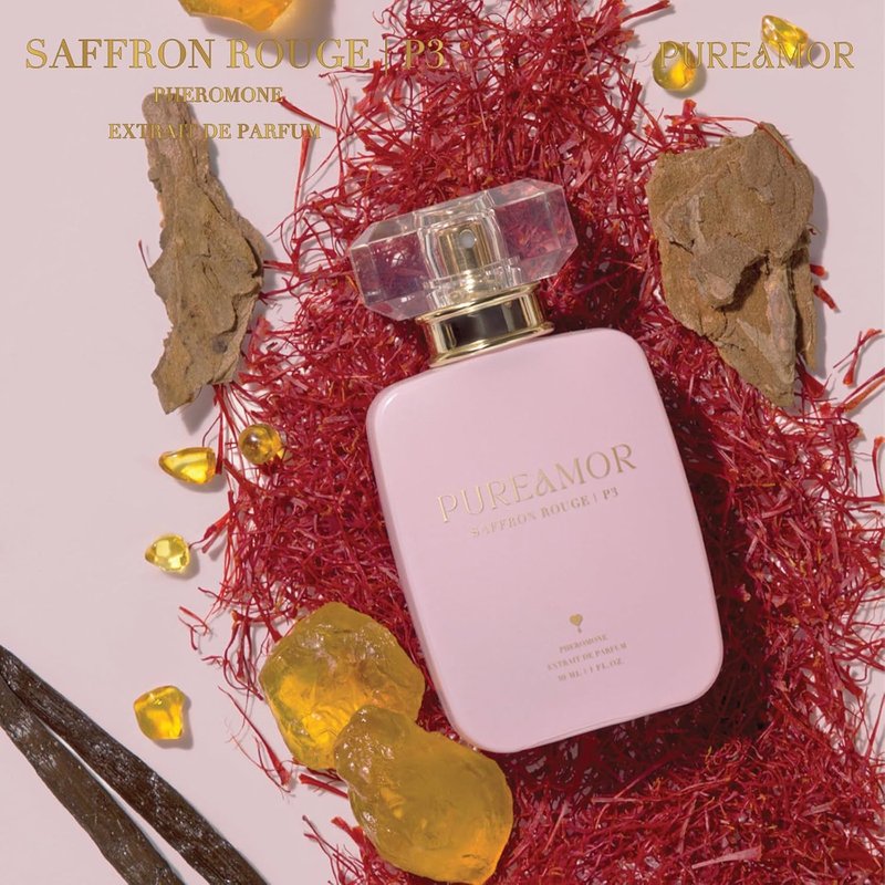Pheromone Perfume for Women - Saffron Rouge Extrait de Parfum | Long-Lasting Warm Spicy Scent, 1.0 oz / 30 ml