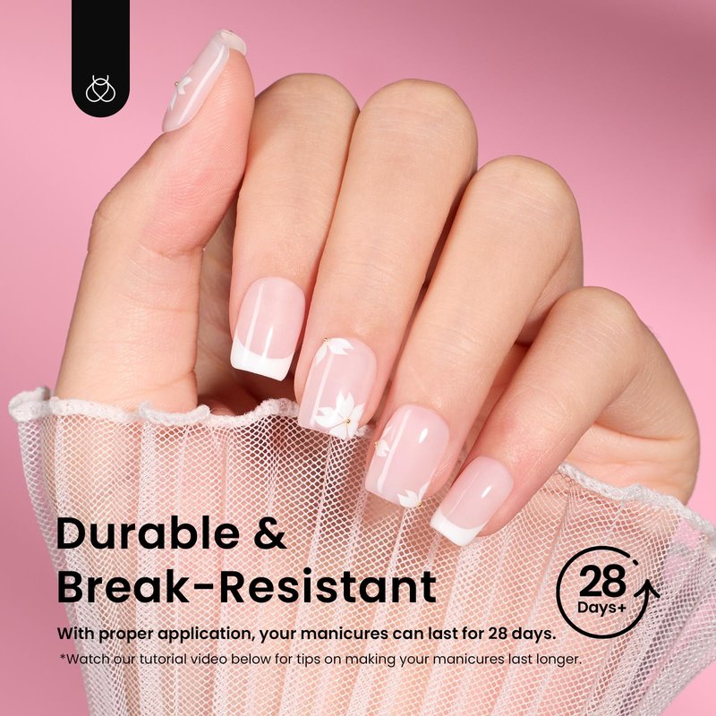 Beetles Gel Nail Tips 288Pcs Extra Short Square Etch-X Fake Nails Half Matte Press on Nail Tips Full Cover Nail Tips Gel Nail Polish Extensions Set Gifts for women