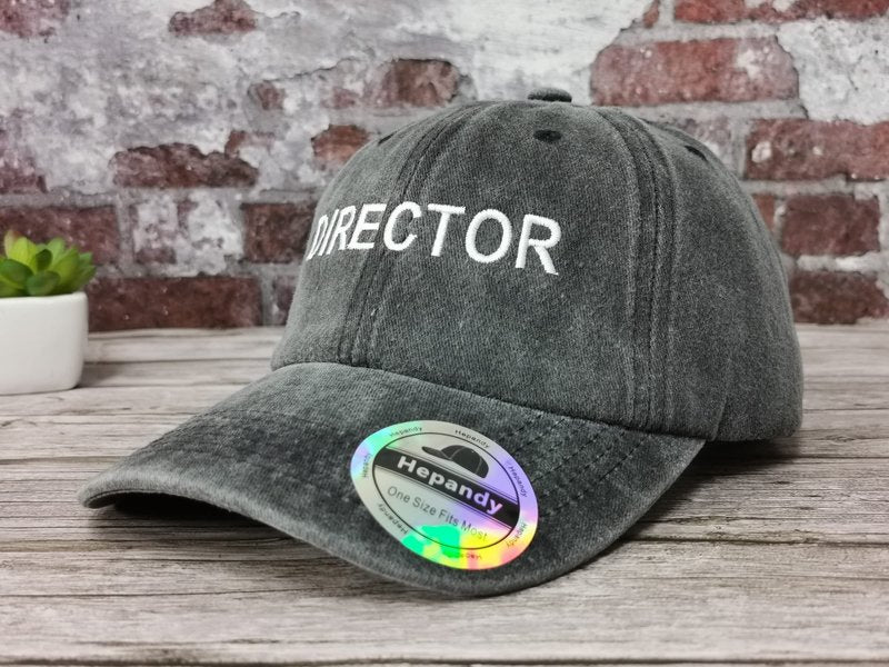 Hepandy Film Movie Director Baseball Cap, Gifts for Men Women, Washed Black Embroidered Cotton Adjustable Dad Hat, Embroidery Snapback Hat