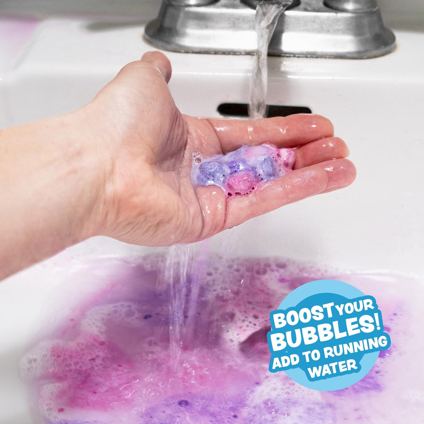 Tub Works® Lil' Bursts™ Mini Bath Bombs for Kids, 90 Count, Candy Splash | Nontoxic | Tiny Kids Bath Bombs with A Burst of Color, Foam & Bubbles | Customize Toddler Bath with Colors | Create Tub Art