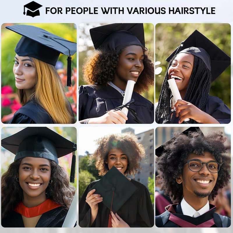 Achenyu Graduation Cap Headband, Grad Cap Headband, Firm Anti-Fall Hairband for Graduation, Hat Accessories for Graduates (1 Pcs, Circle)