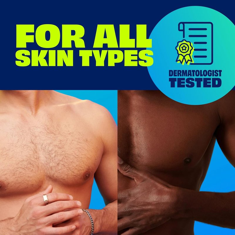 Nair Men Hair Remover Cream - Quick Body Hair Removal with Aloe & Lanolin | 12 Oz
