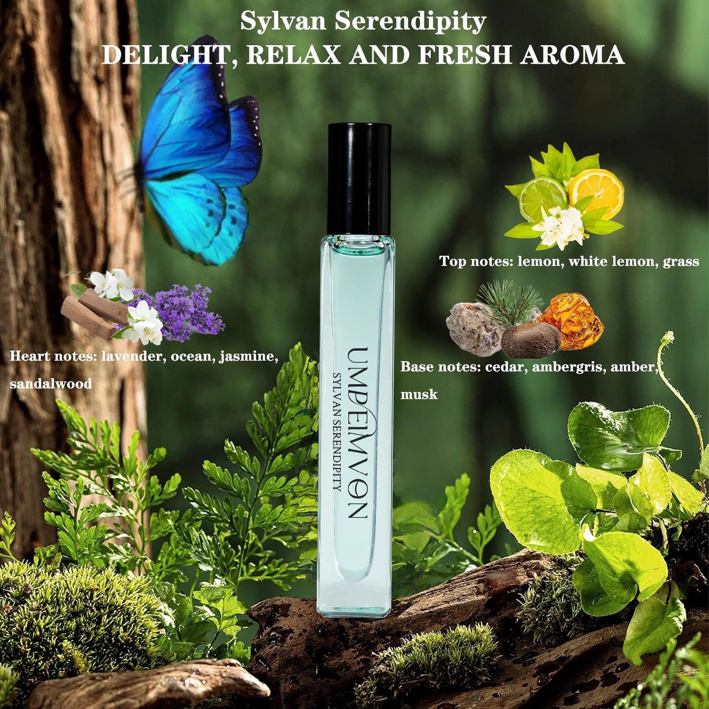 Umpeimvon Perfume Oil Roll On Perfume, Unisex Long Lasting Body Oil, Scent from Flora and Nature, Travel Size 0.33 Fl. Oz