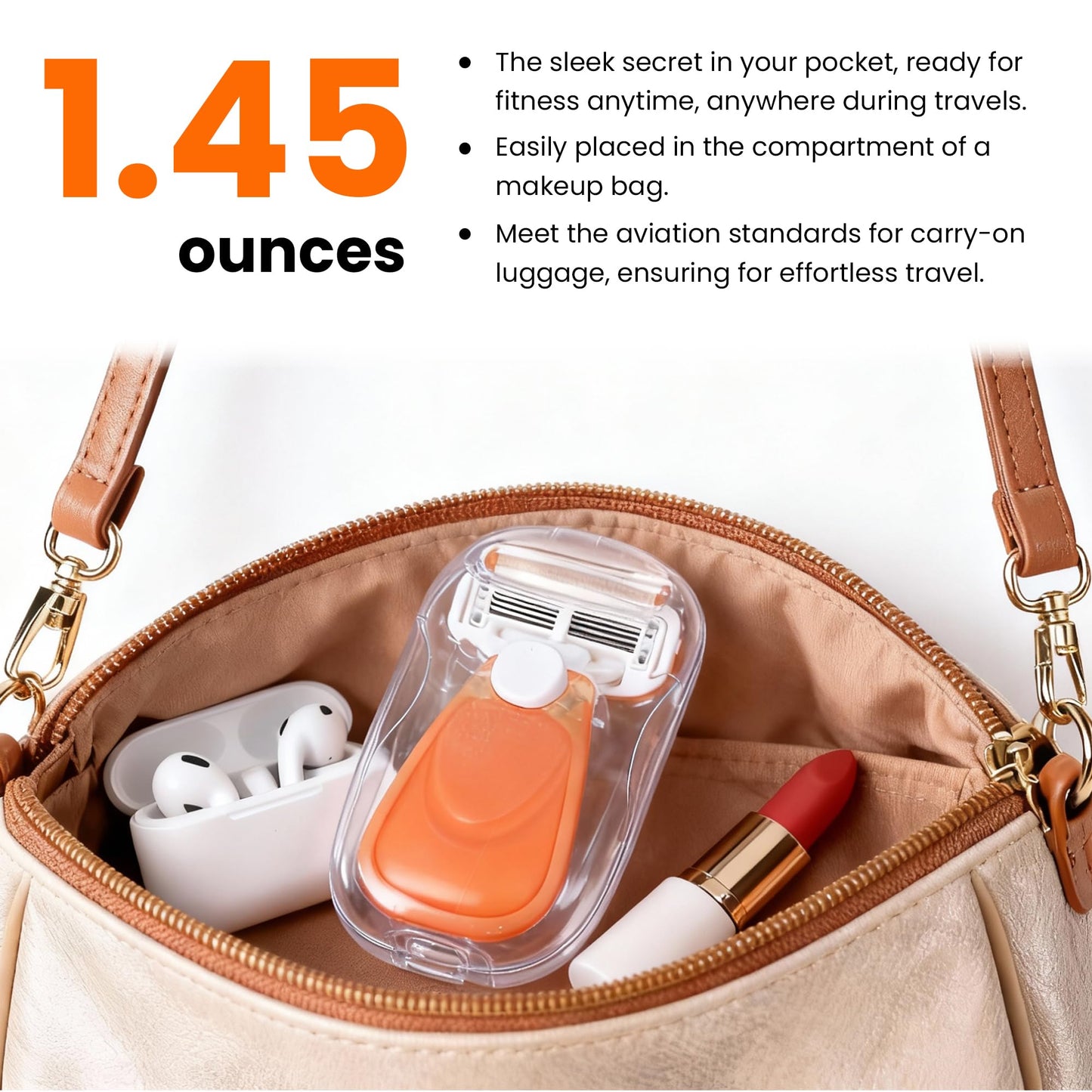 Keropy Travel Razor with Lubricating Strip –Glow on the Go