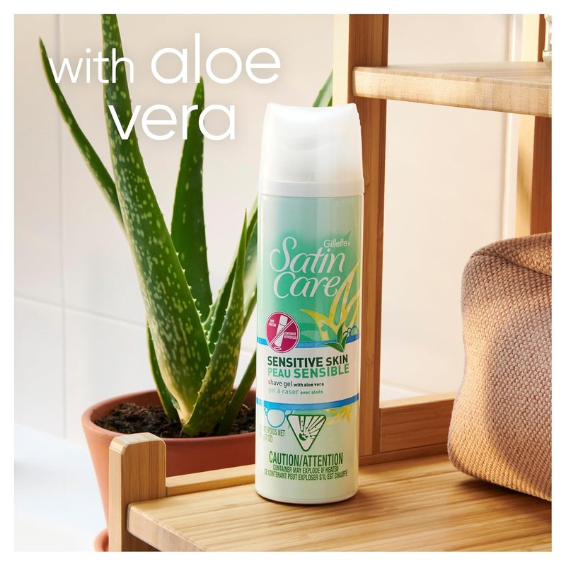 Gillette Venus Shave Gel - Satin Care for Sensitive Skin | Soothing Formula for Smooth Shaving