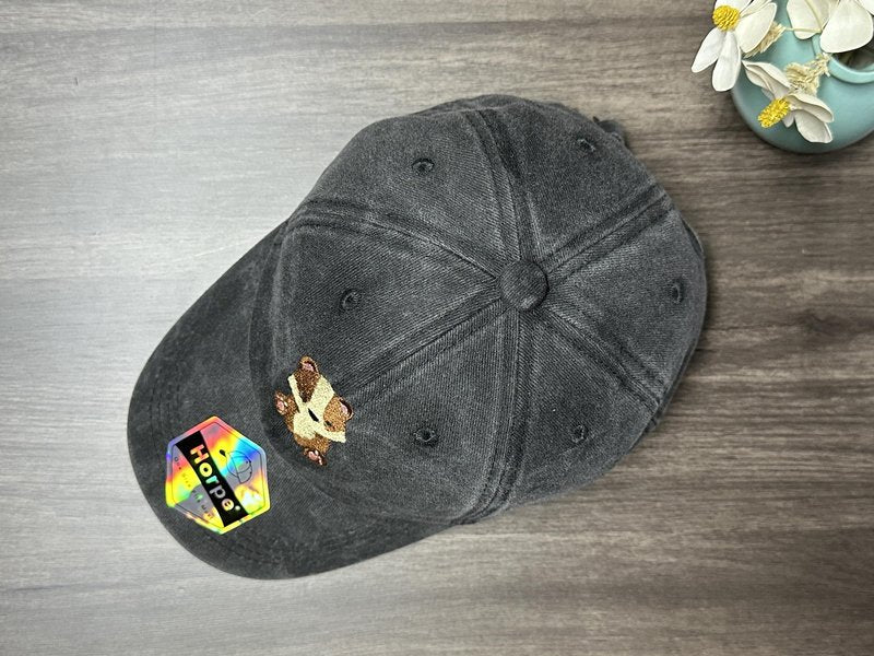 Horpe Badger Gifts for Kid, Forest Animal Baseball Hat for Boys & Girls, Adjustable Embroidered Cap for Wildlife Enthusiast