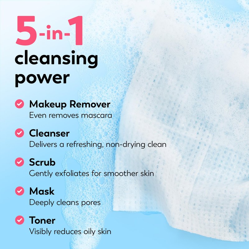 Olay Makeup Remover Wipes, Daily Facials Hydrating Face Cleanser for Normal to Dry Skin, Alcohol & Fragrance Free, Soft Face Wash Towels, Travel Essentials for Women, Convenient Dry Cloths, 66 ct