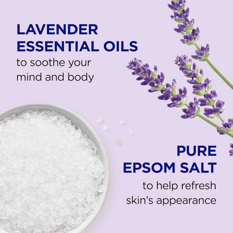 Dr Teal's Foaming Bath - Pure Epsom Salt for Soothe & Sleep | Lavender, 34 fl oz (Pack of 2)