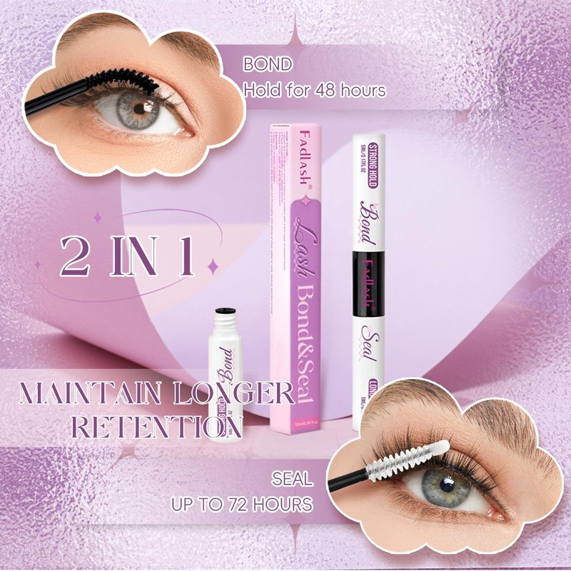 FADLASH Lash Bond and Seal 10ml Lash Cluster Glue Strong Hold Eyelash Cluster Glue Waterproof