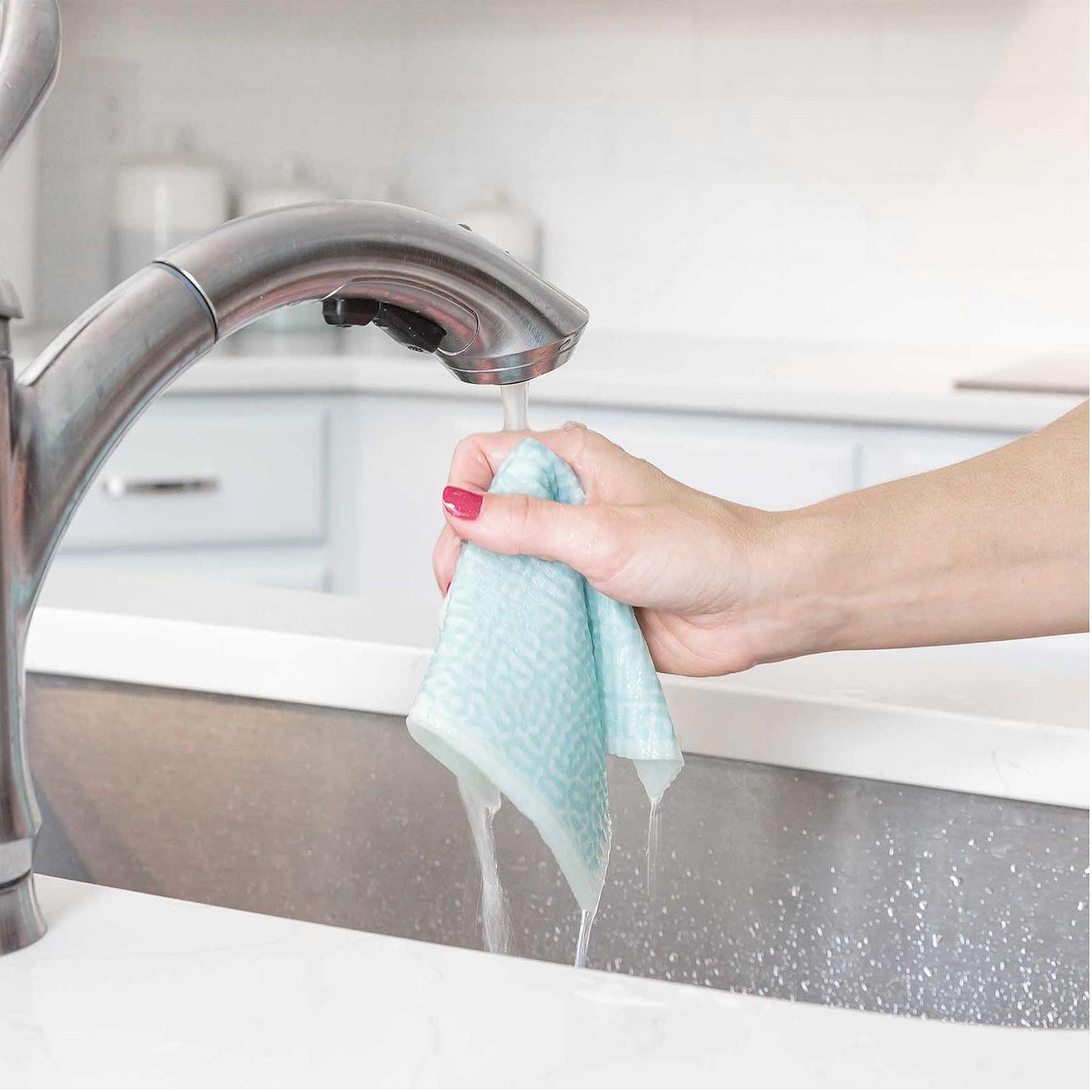 ELYN Swedish Dishcloths, Reusable & Washable Sponge Cloths, Absorbent Cleaning Paper Towels for Kitchen, Dishes, Counters and More, 5 Pack, Assorted Magnolia & Gingham Patterns