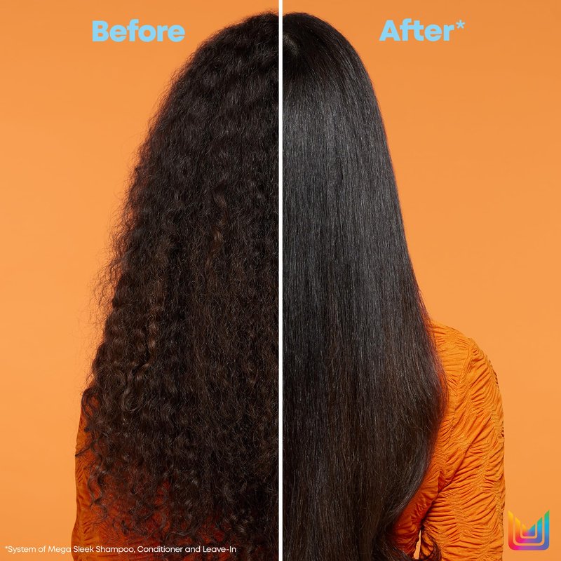 Matrix Mega Sleek Conditioner - Smoothing and Detangling, Moisturizes and Adds Shine, For Dry, Damaged & Frizzy Hair, Salon Professional Conditioner, With Shea Butter, Vegan, 10.1 Fl Oz