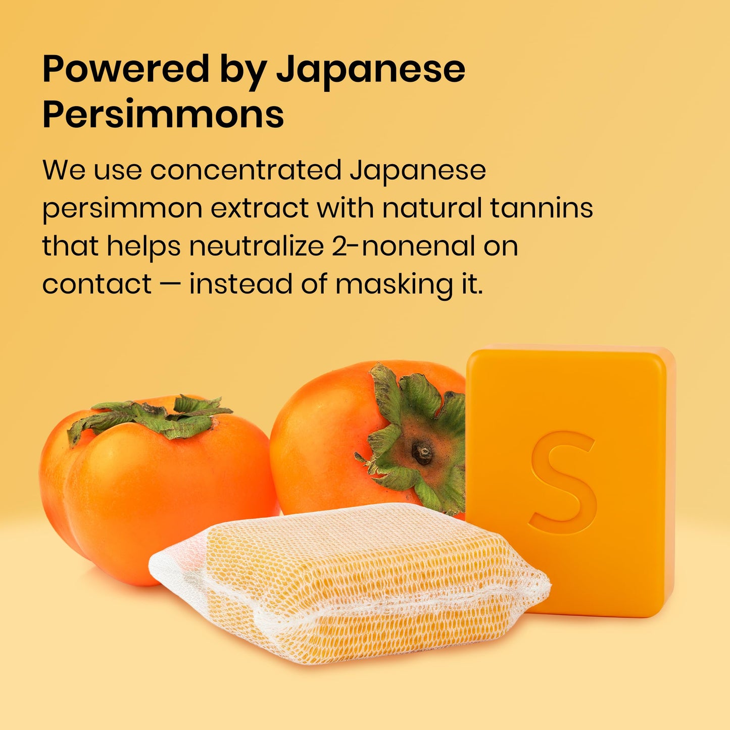 Swarva Japanese Persimmon Cleanser Bar 2 Pk Bundle for Body Odor, Persimmon Solution for Old People Smell - Natural Cleansing Body Bars, Organic Formula, Japanese Skin Care, Cleansing Hygiene