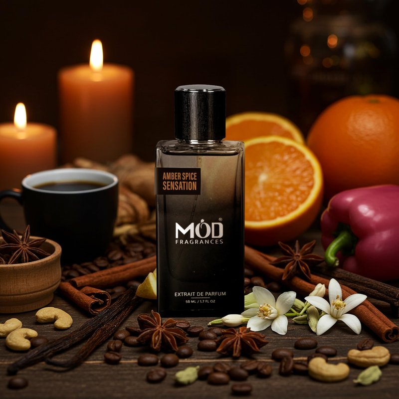 Mod Fragrances Amber Spice Sensation Perfume For Women Inspired By Black Opium Perfume Long Lasting Amber Spice Fragrance Extrait De Parfum 50ml