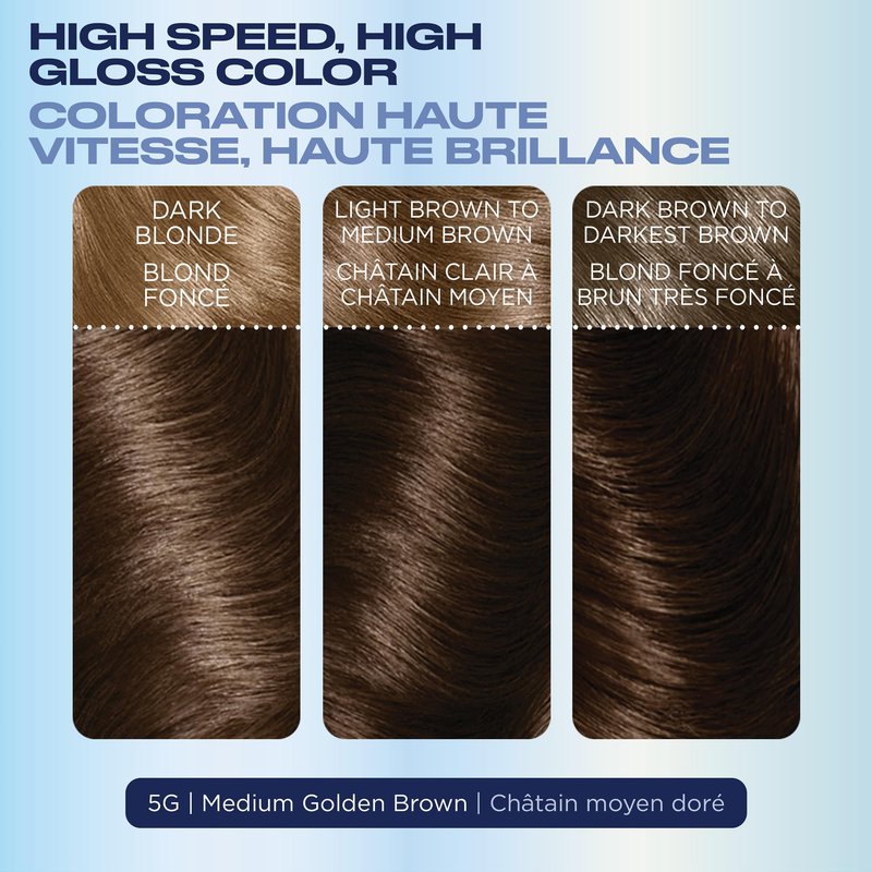 Clairol Nice'N Easy 10 Permanent Hair Dye, 5G Medium Golden Brown Hair Color, Pack of 1