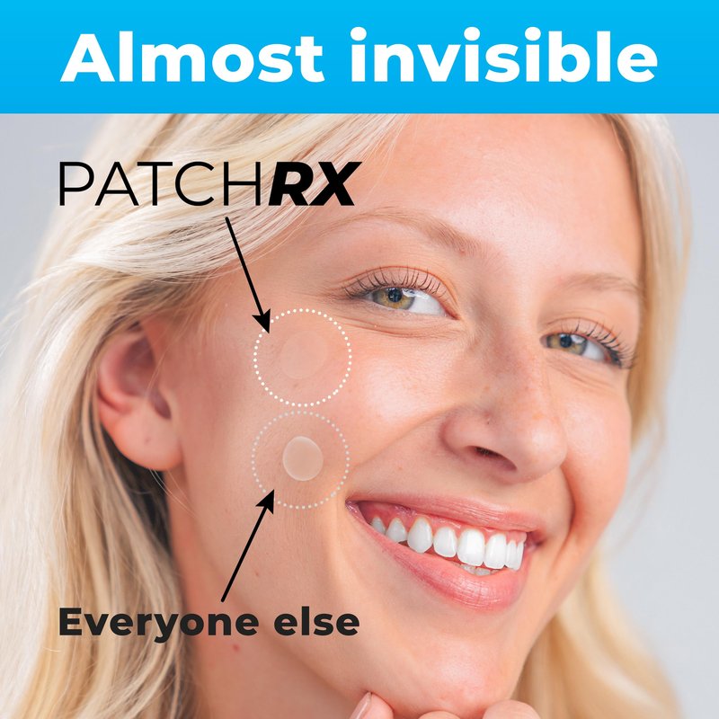 PatchRx Pimple Patches for Face (120 Patches), Hydrocolloid Acne Patches with Tea Tree Oil, Pimple Patch Pimple Stickers - Hydrocolloid Patch Acne Dots - Acne Pimple Patches For Face - Zit Patches