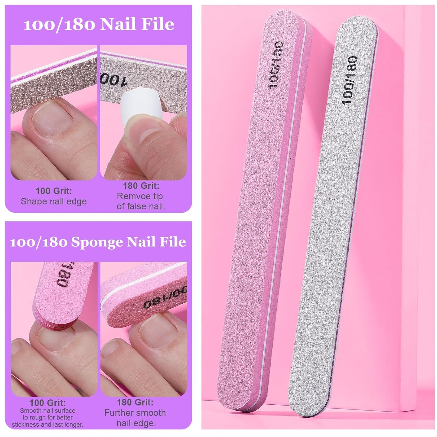 Teenitor White Press-On Toenails - 240 Pcs in 15 Sizes with Nail Glue | Square Fake Toenail Tips
