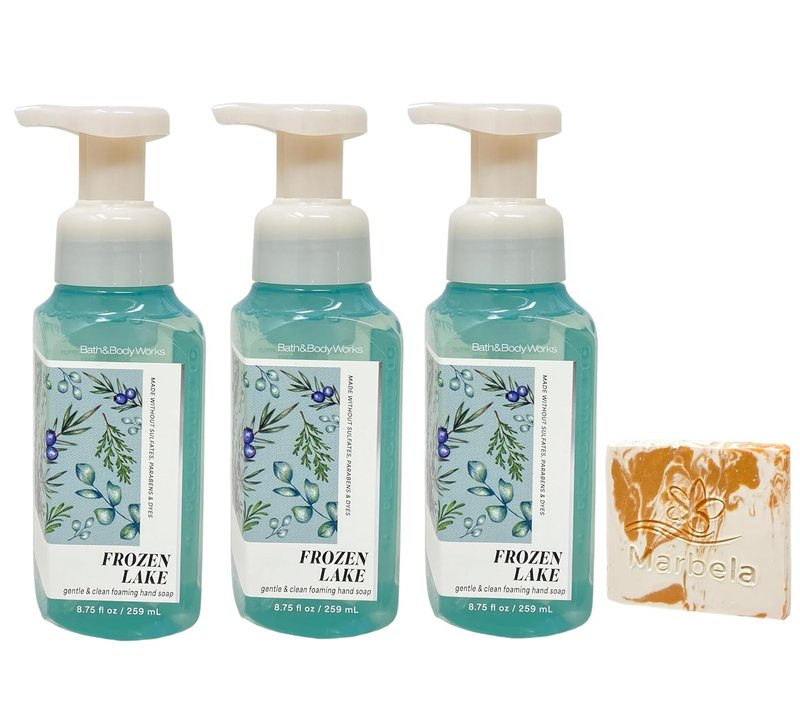 Frozen Lake Foaming Hand Soap - Gentle Clean Formula | Includes Peach Gardenia Sample
