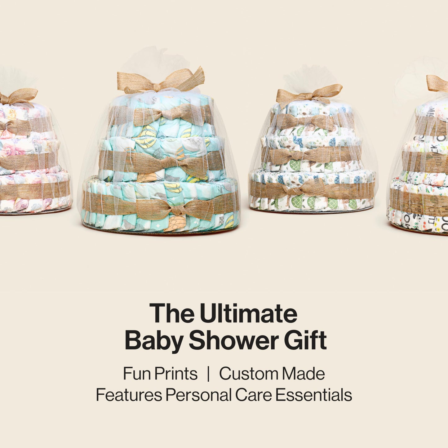 The Honest Company Deluxe Diaper Cake Diapers Baby Personal Care Plant-Based Wipes Barnyard Babies Size 1 8-14 lbs 70 Count