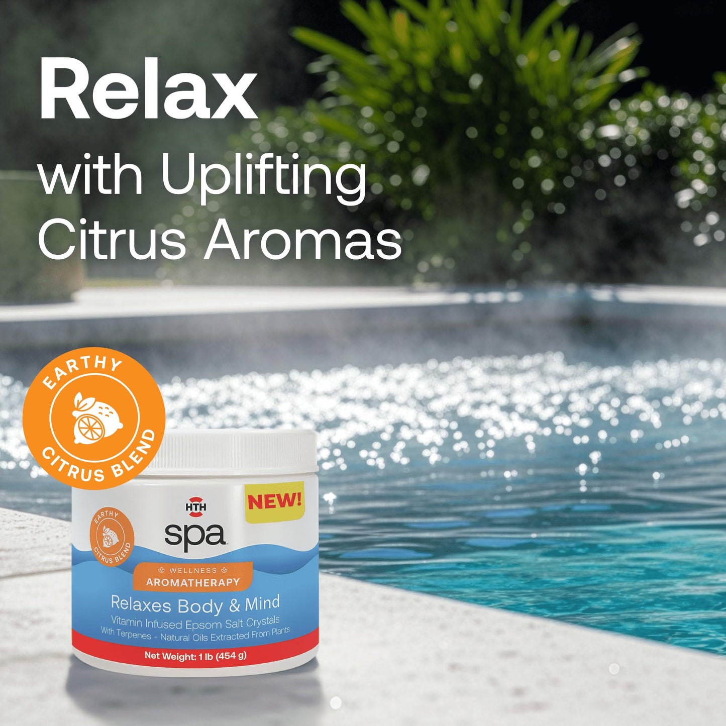 HTH Spa 86000 Wellness Aromatherapy Relaxes Body & Mind for Spas & Hot Tubs, 1lb