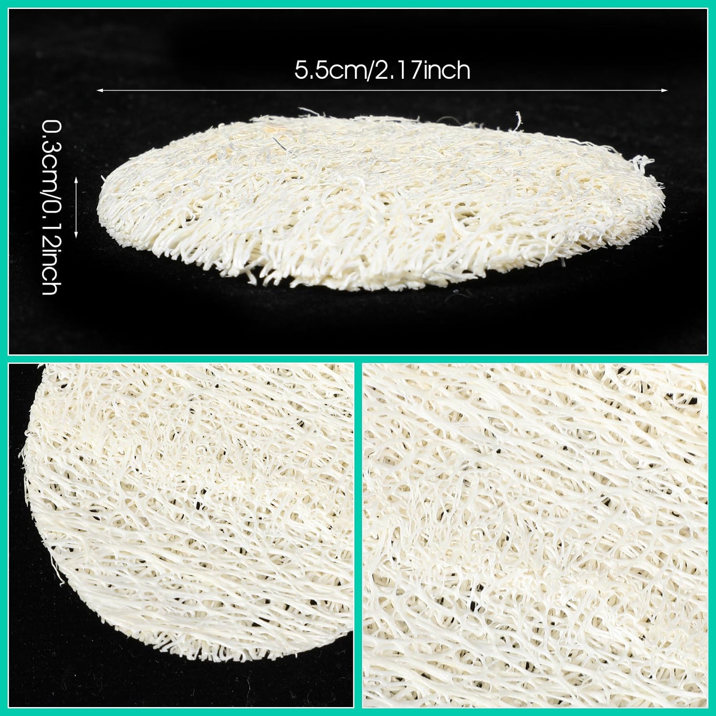 20Pcs Exfoliating Pads, Ymapinc Face Loofah, Scrub Pads for Massage/Cleaning, Exfoliator Scrubber Sponge, Facial Loofah Sponge for Makeup Removal & Bathing